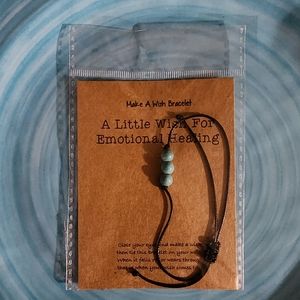 BLACK AND TURQUOISE ADJUSTABLE BRACELET